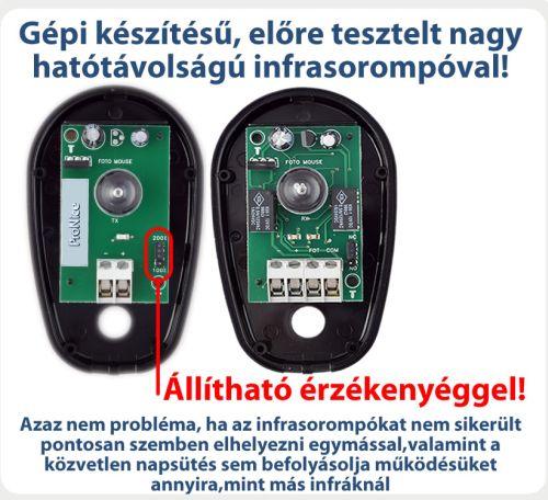 Állítható érzékenységű infrasorompó