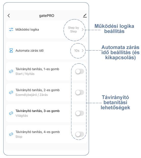 gatePRO PLUG-IN Wifi modul beállítások kép