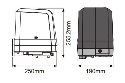 gatePRO PAPILLON 250 motor méretek
